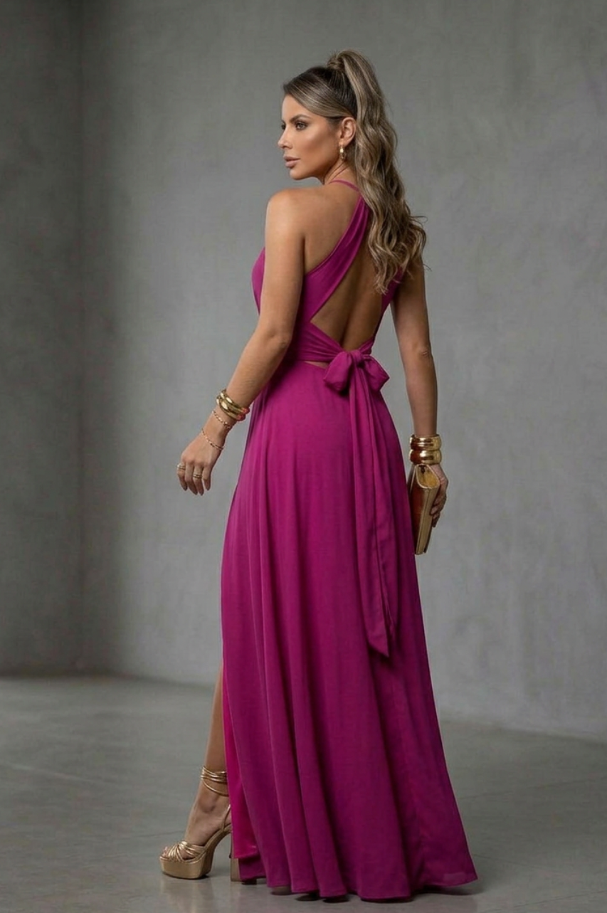 Vestido Largo Claudia Buganvilla
