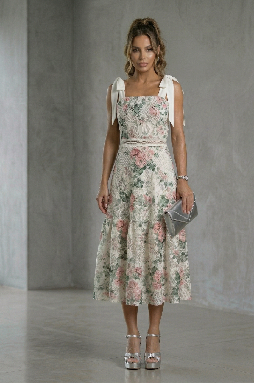 Vestido Midi Celina Estampado