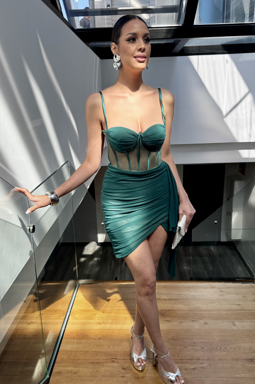 Vestido Esmeralda de Tul Color Verde