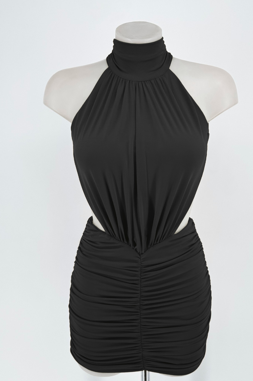 Vestido Vania Negro Espalda Descubierta