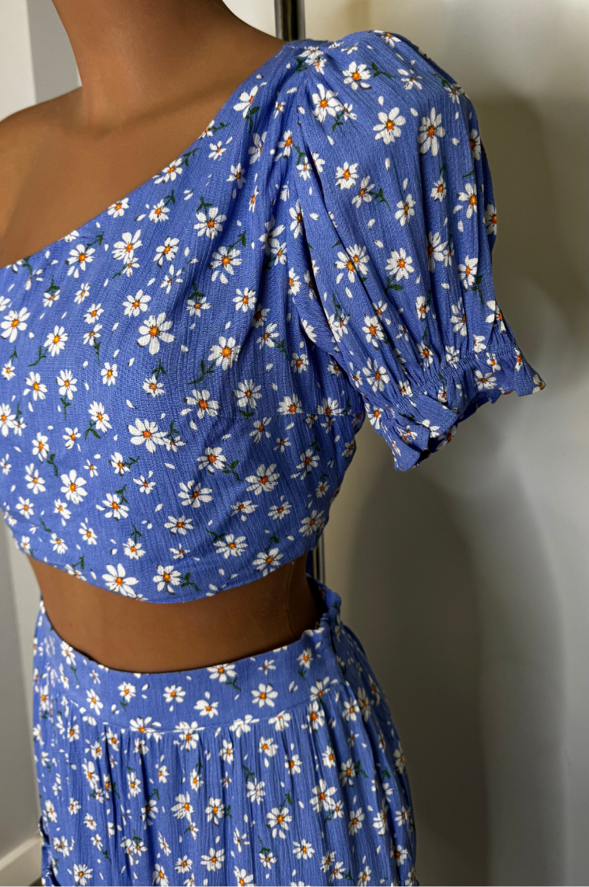 Conjunto Lívia Azul de falda Larga y Top