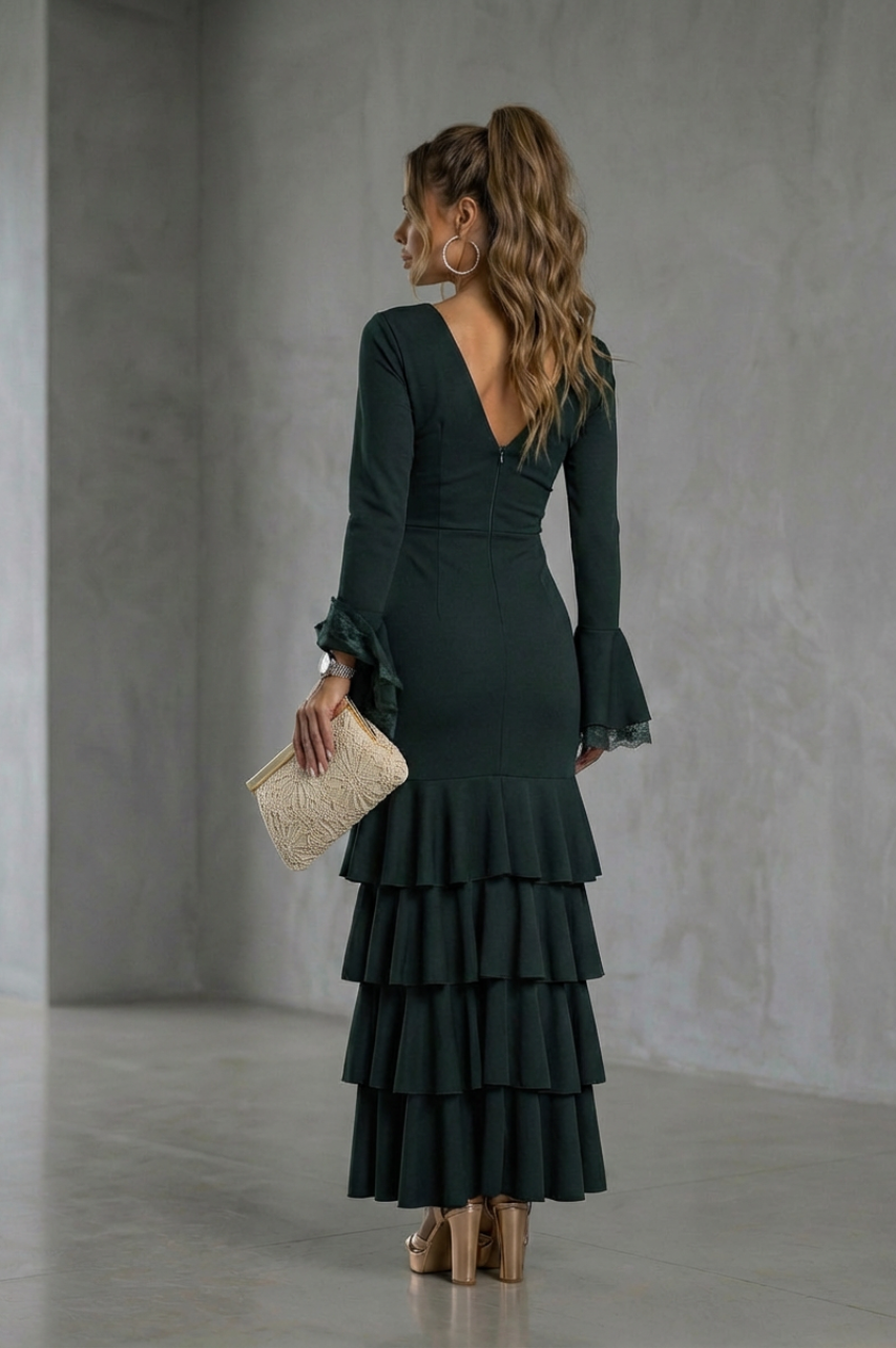 Traje Flamenca Teresa Verde