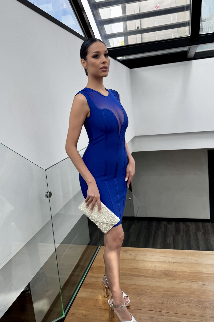 Vestido Bandage Flávia Azul
