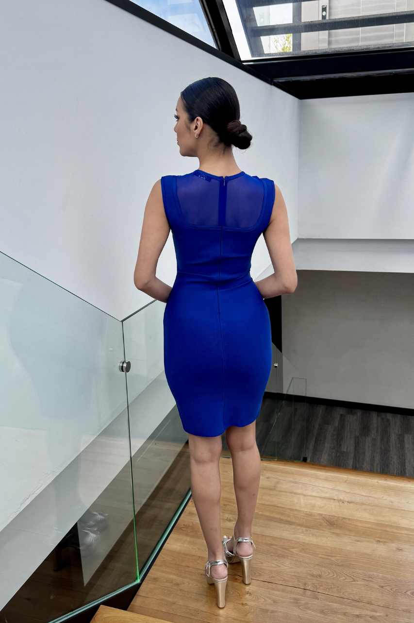 Vestido Bandage Flávia Azul