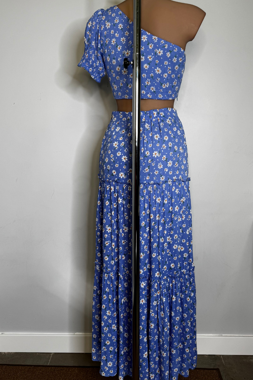 Conjunto Lívia Azul de falda Larga y Top
