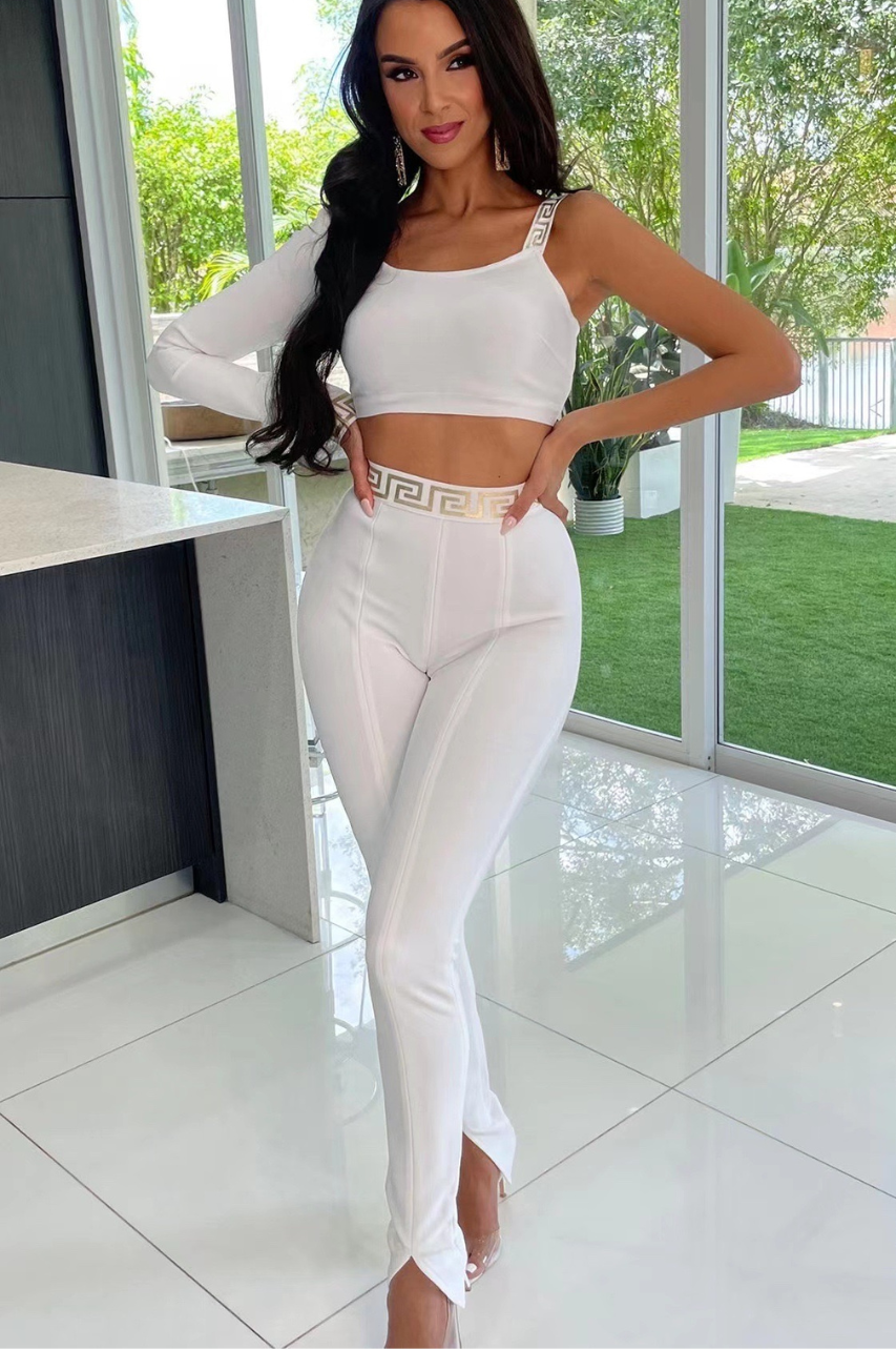 Cojunto Zania Bandage de Top y Pantalón largo