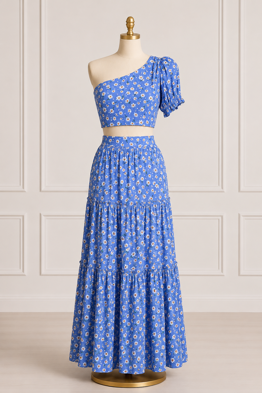 Conjunto Lívia Azul de falda Larga y Top