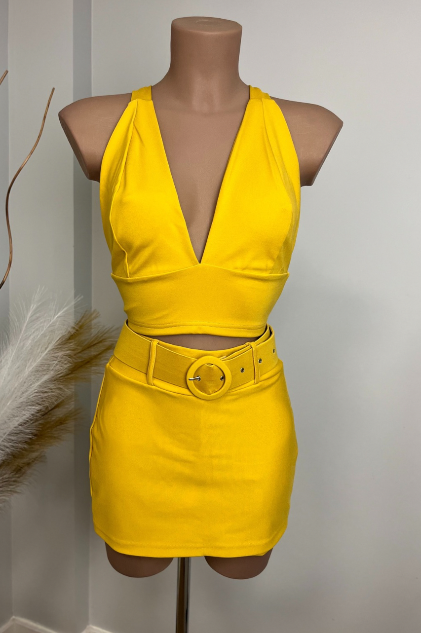 Conjunto Sofía de falda/pantalón y top