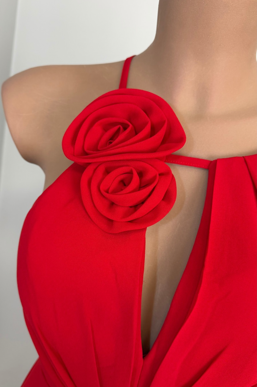 Vestido Largo Claudia Rojo