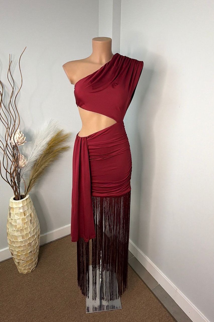 Vestido Largo Lucila Vino