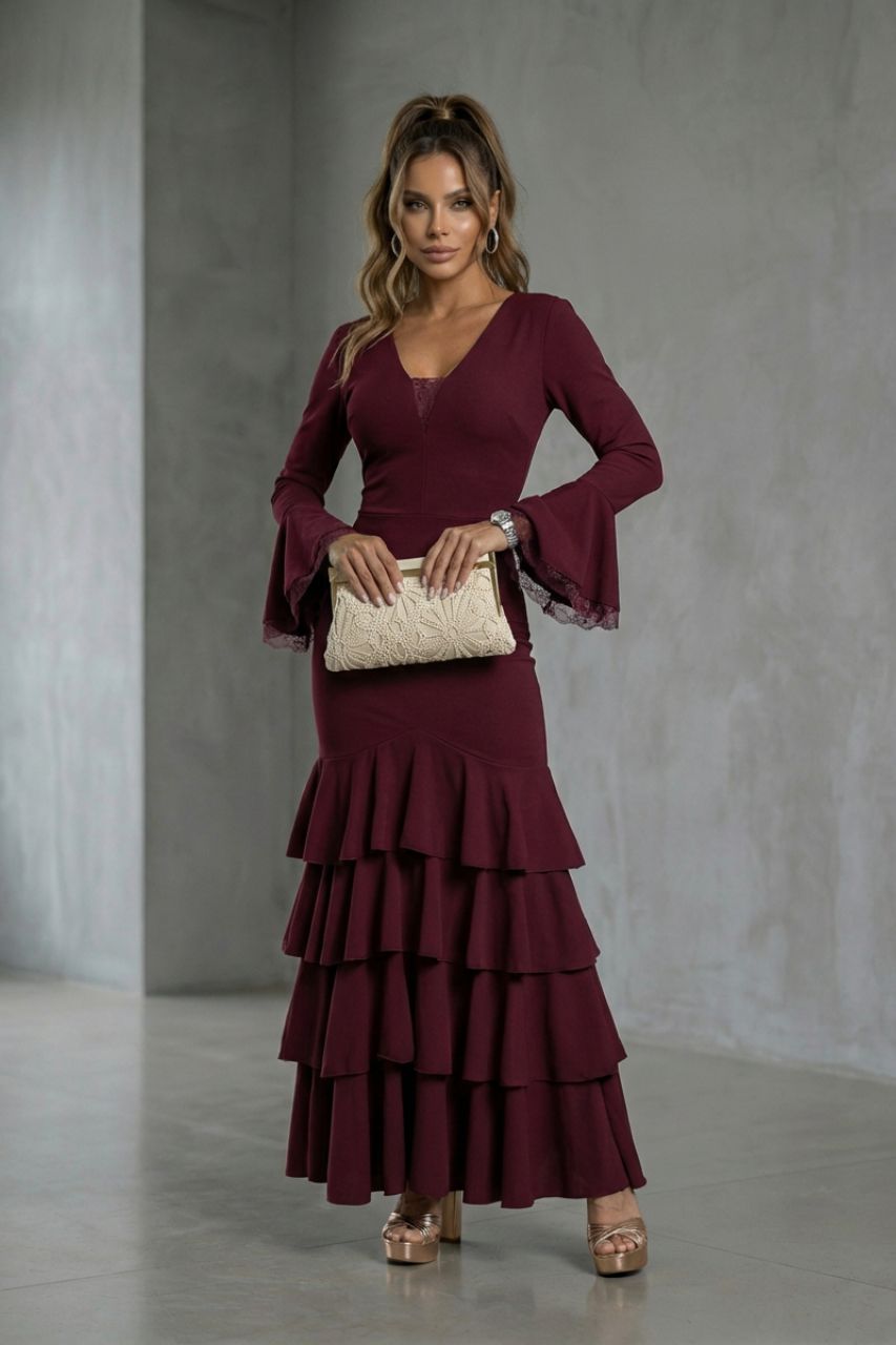 Traje Flamenca Teresa Vino