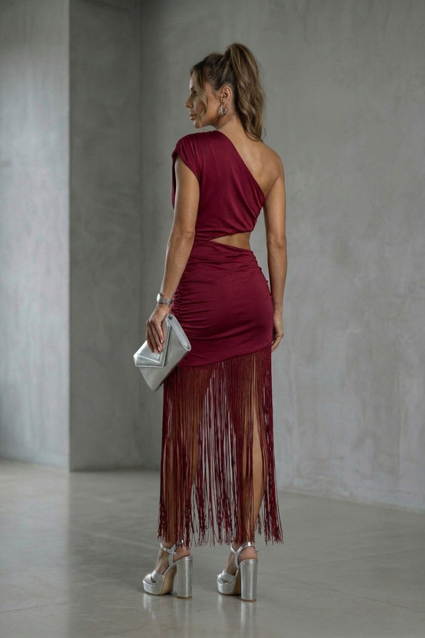 Vestido Largo Lucila Vino