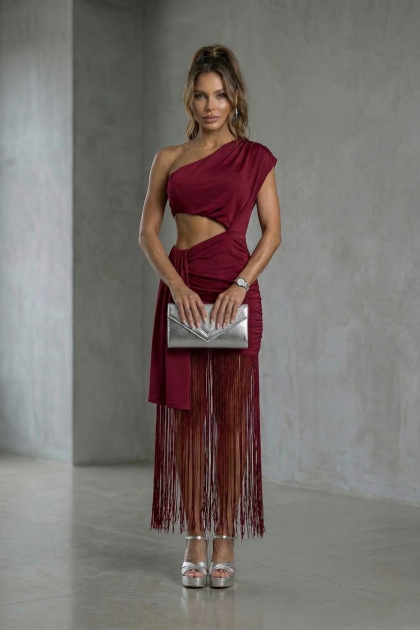 Vestido Largo Lucila Vino