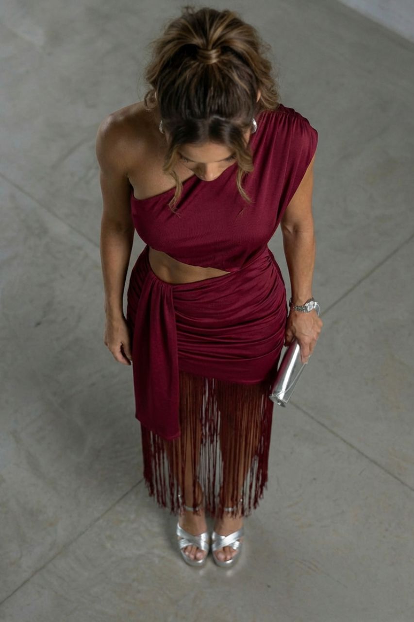 Vestido Largo Lucila Vino