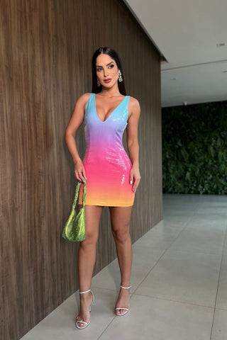 Image of Vestido Zuleima corto con escote