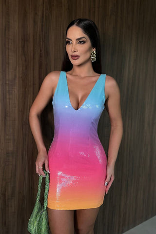Image of Vestido Zuleima corto con escote