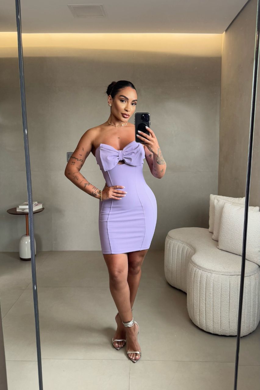 Vestido Corto Eva Lila