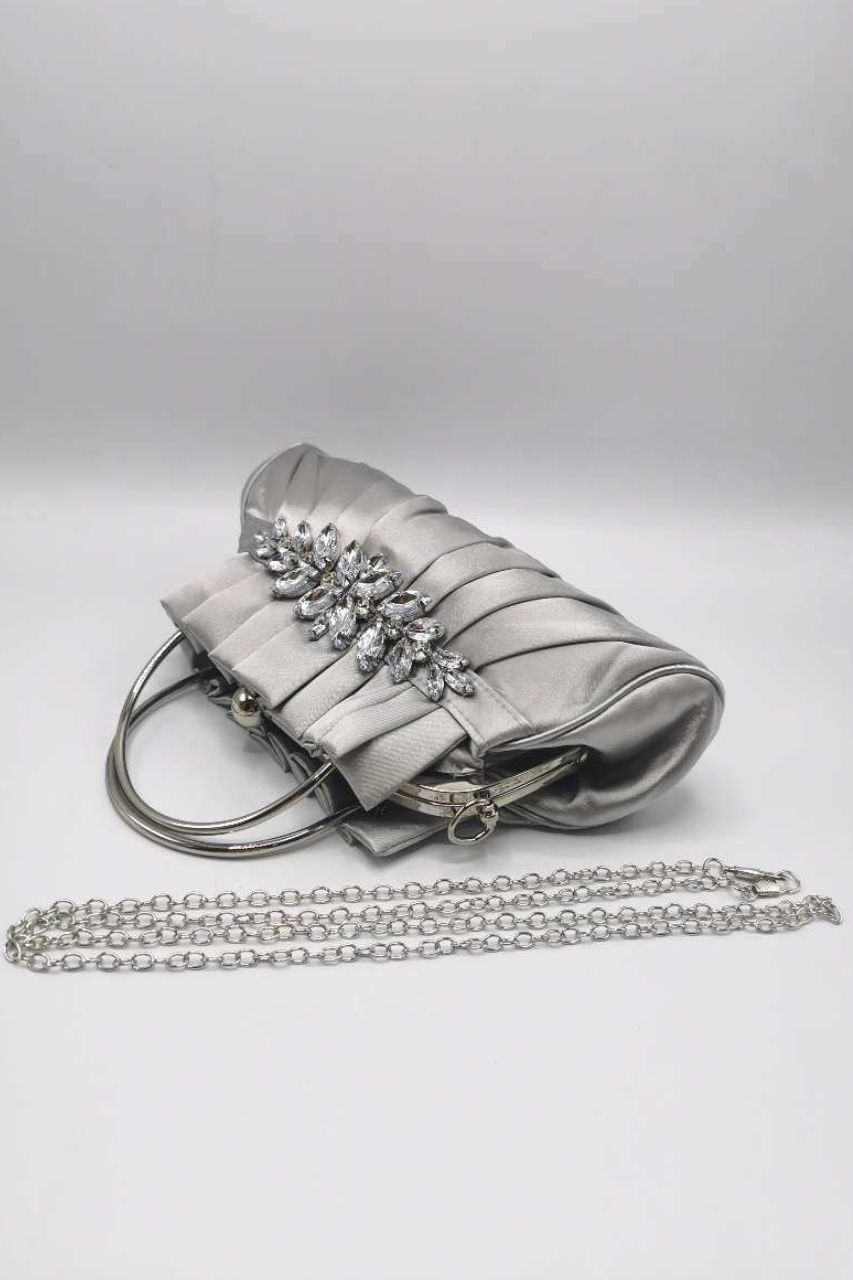 Bolso Clutch Renata Plateado