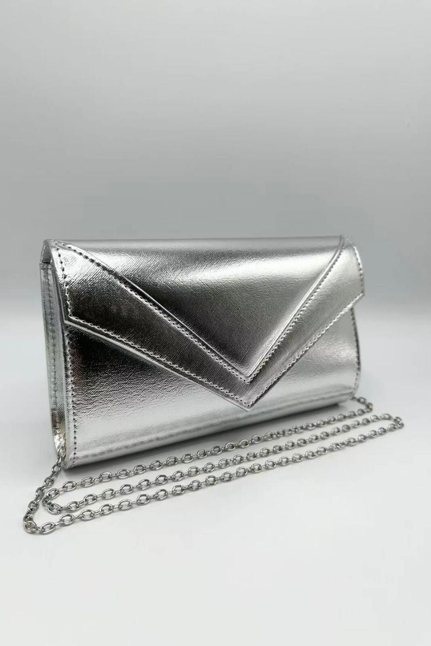 Bolso Clutch Amanda plateado