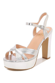 Zapatos Soledad Plateado de tacón