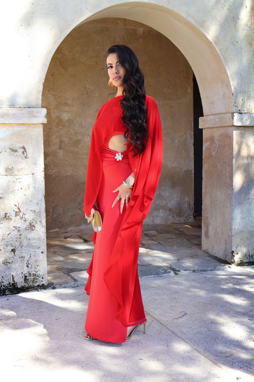 Vestido Largo Sonia Rojo