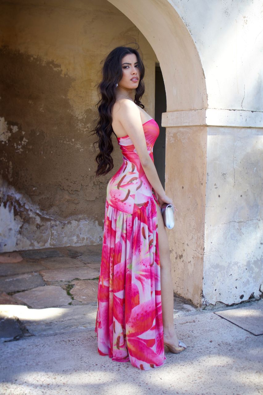 Vestido Largo Angeles Estampado
