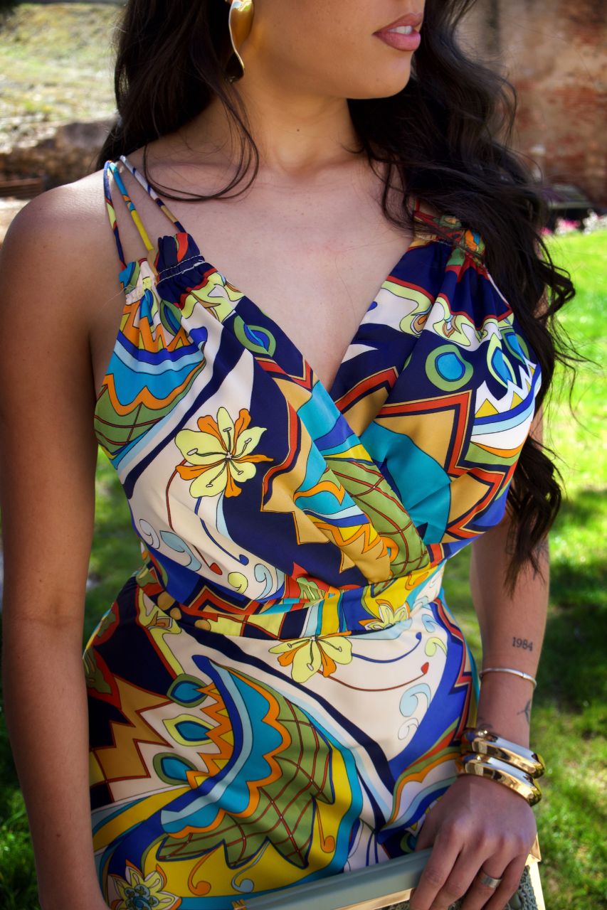 Vestido Largo Raiza Estampado