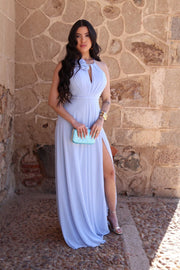 Vestido Largo Claudia Azul