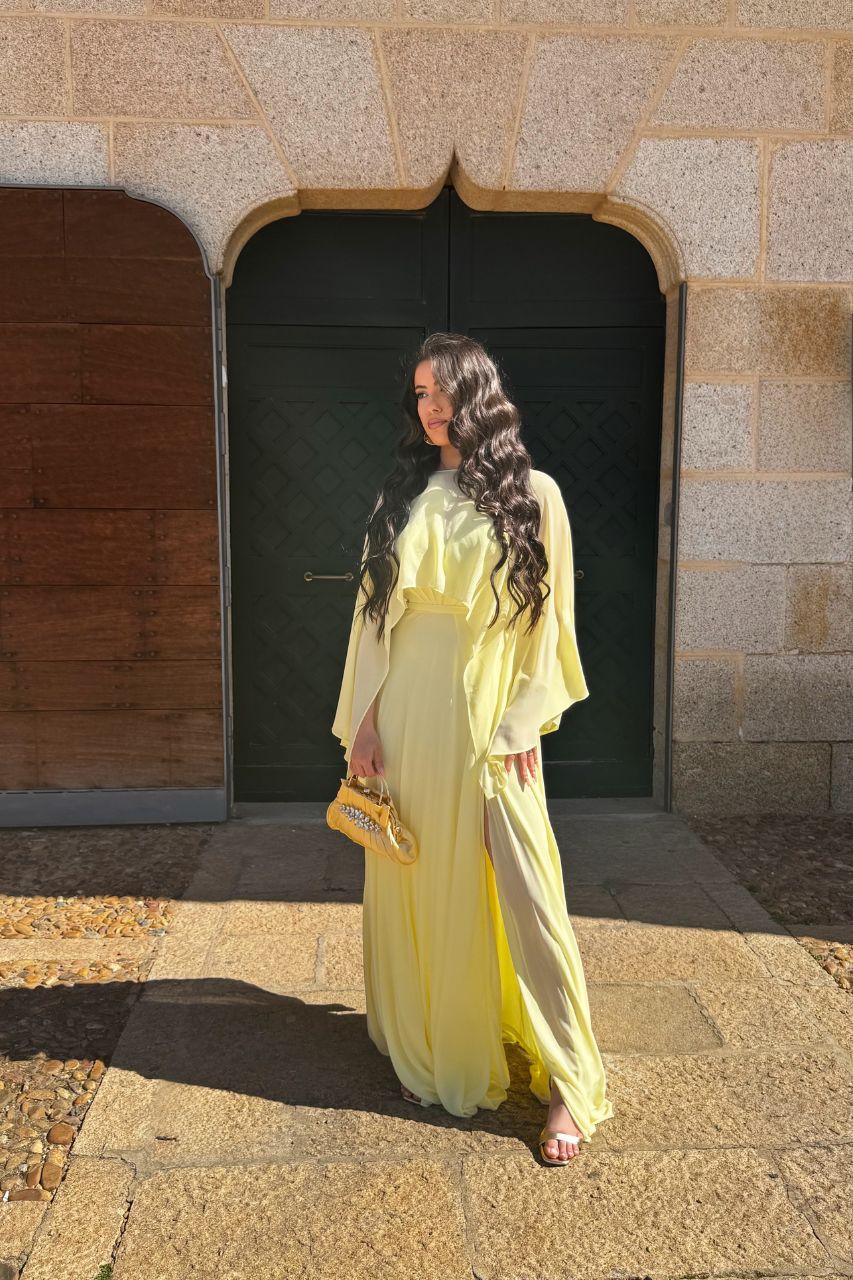 Vestido Largo Claudia Amarillo