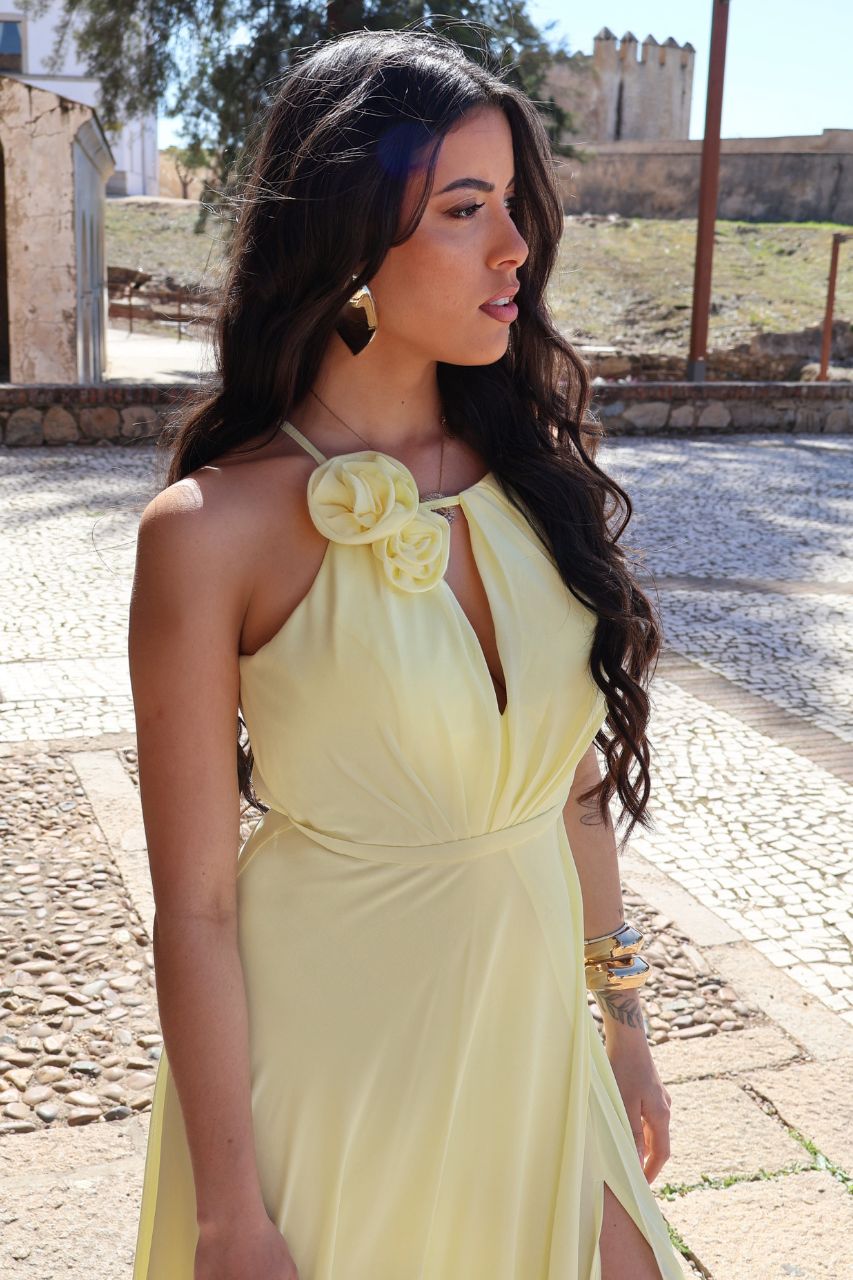 Vestido Largo Claudia Amarillo