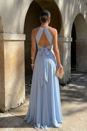 Vestido Largo Claudia Azul