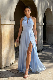 Vestido Largo Claudia Azul