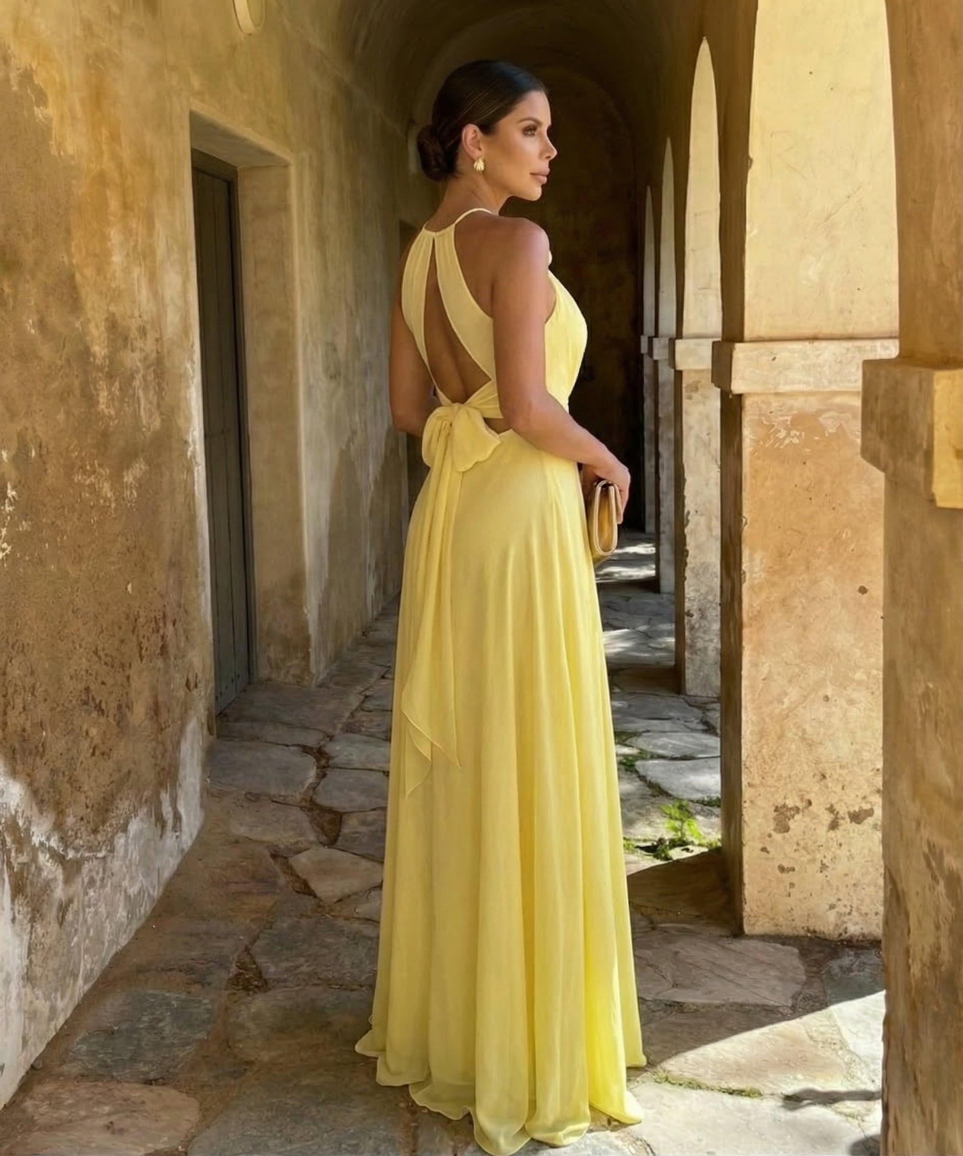 Vestido Largo Claudia Azul