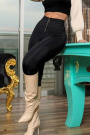 Pantalón Graciela Negro con detalle de cremallera