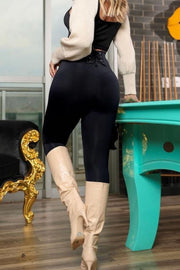 Pantalón Graciela Negro con detalle de cremallera