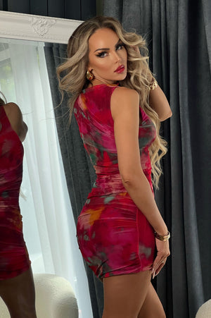 Vestido Eva Rojo estampado