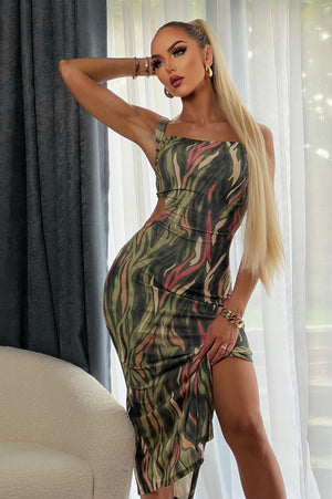 Vestido Mary Estampado con escote
