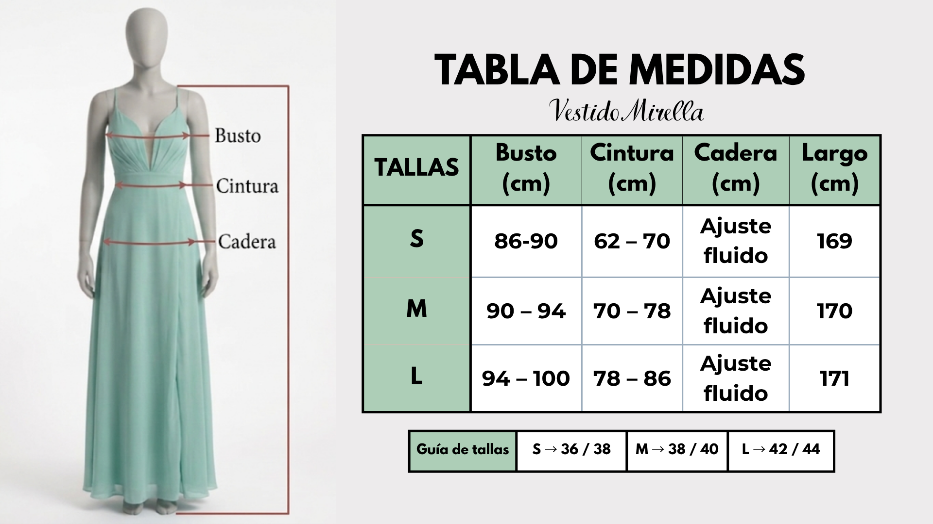 Vestido Largo Mirella Verde Claro