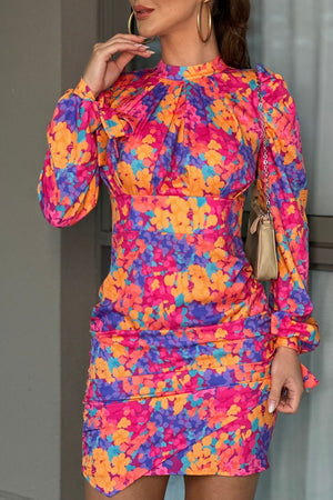Vestido Bibiana estampado de manga larga